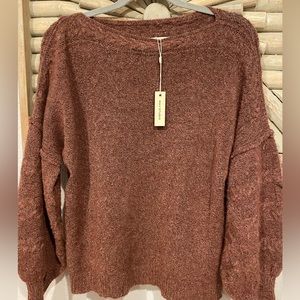 Max studio women’s medium sweater. Rose /burgundy color